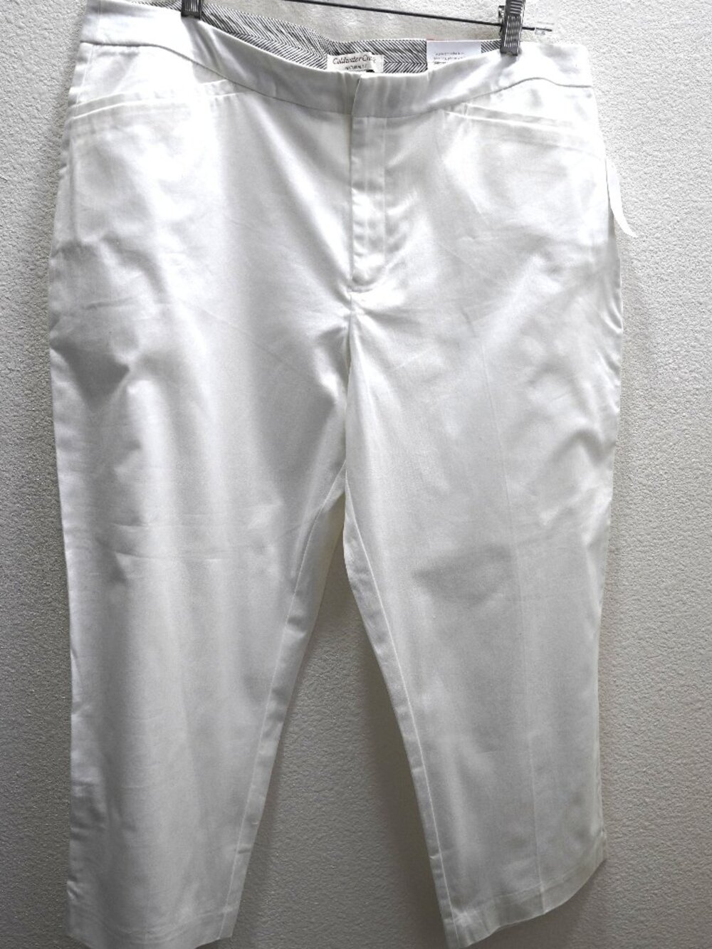 Coldwater Creek White Natural Fit Light Weight Pants size 16 NWT